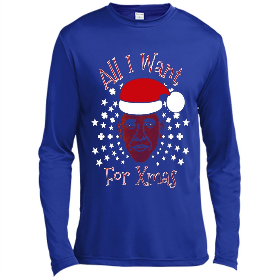 Obama All I Want For Xmas T Shirt PINGPONG - Canvas Long Sleeve T-Shirt