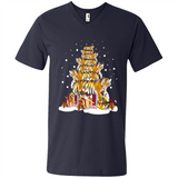 Tiger Christmas Tree Funny Merry Christmas - Men's V-Neck