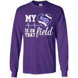Tennessee Titans Football My Heart is on that Field - Long Sleeve T-Shirt