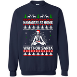 Namastay at home and wait for Santa Christmas sweatshirt PINGPONG