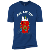 Peanuts By Schulz Snoopy Young Men_s Christmas - Premium Short Sleeve T-Shirt