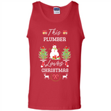 This Plumber Loves Christmas Tree Shirt with Snowman