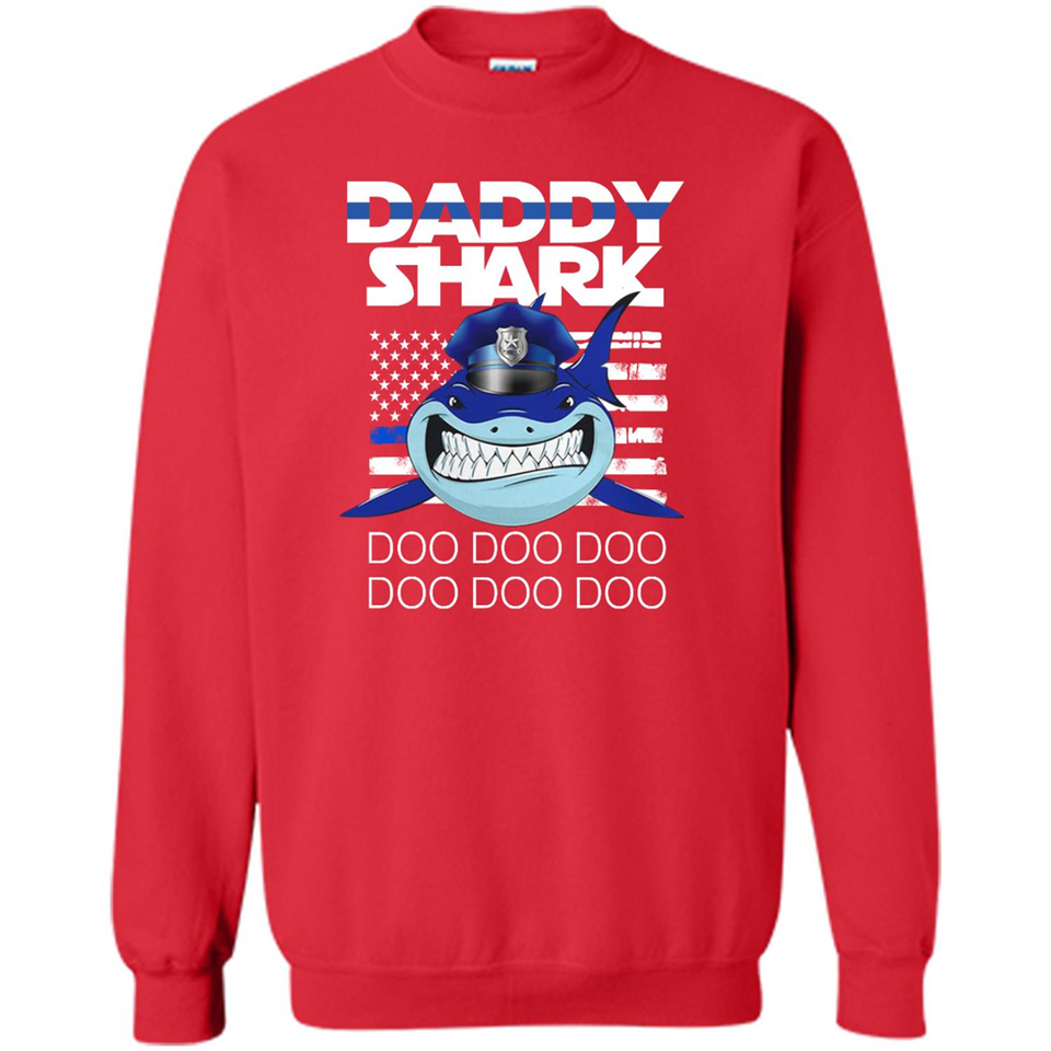Police Daddy Shark Blue Line Tee