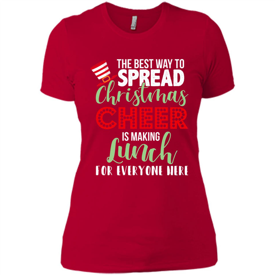 Spread Christmas Cheer Lunch Family Xmas Gift Ls - Ladies' Boyfriend T-Shirt