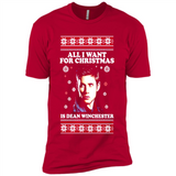 All I want for Christmas is Dean Winchester sweater - Premium Short Sleeve T-Shirt