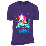 Unicorns are born in Taurus Birthday Rainbow Gift Ladies Custom