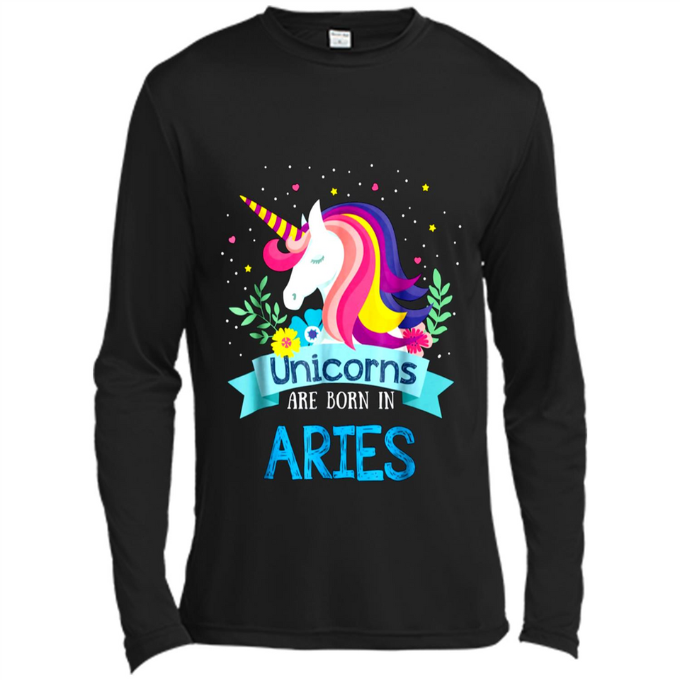 Unicorns are born in Aries Birthday Rainbow Gift Custom Ultra Cotton
