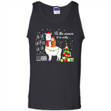 Llama Tis the season to be slothy Christmas sweatshirt PINGPONG - Tank Top