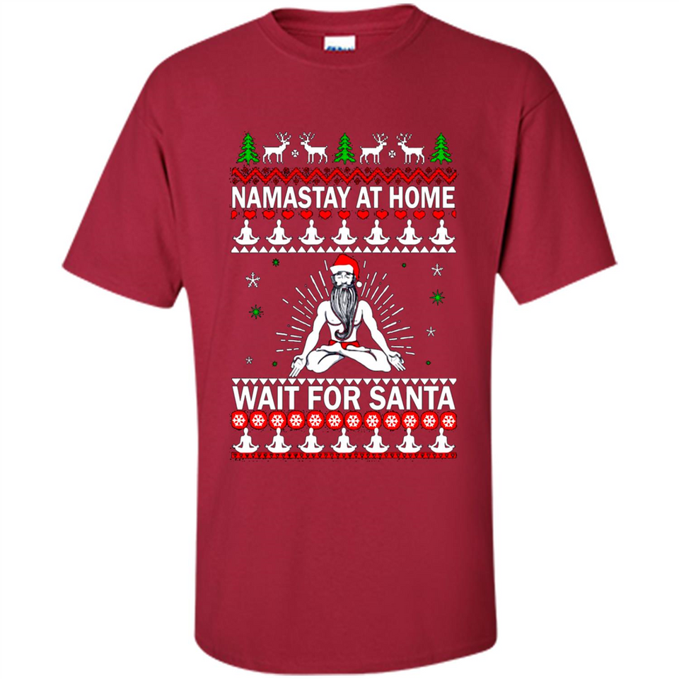 Namastay at home and wait for Santa Christmas sweatshirt PINGPONG