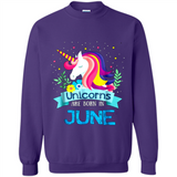 Unicorns are born in June Birthday Rainbow Gift Ladies Custom