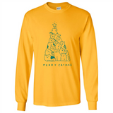 Merry Catmas Funny Cat Christmas Tree Sweatshirt - Long Sleeve T-Shirt