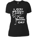 Kick Boxing Shirt Kick Boxer Boxing Workout - Ladies' Boyfriend T-Shirt