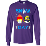 Snow Day Shirt For Los Angeles Dodgers Vs Minion Fans pingpong