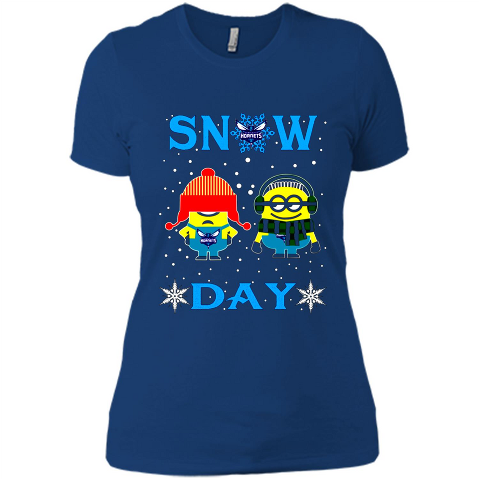Snow Day Shirt For Charlotte Hornets Vs Minion Fans pingpong