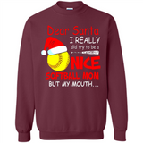 Dear Santa I Really Did Try To Be A Nice Softball Mom T-Shirt - Sweatshirt