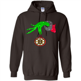 GRINCH HAND HOLDING BOSTON BRUINS GLITTER CHRISTMAS PINGPONG