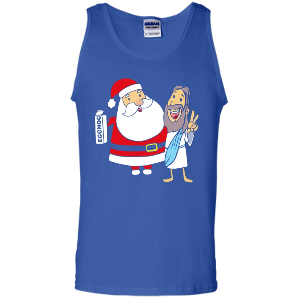 Eggnog Santa And Jesus Christmas