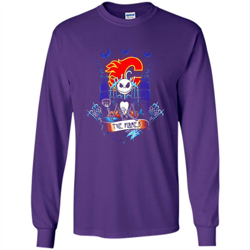 Calgary Flames Halloween The Nightmare Before Christmas - Long Sleeve T-Shirt