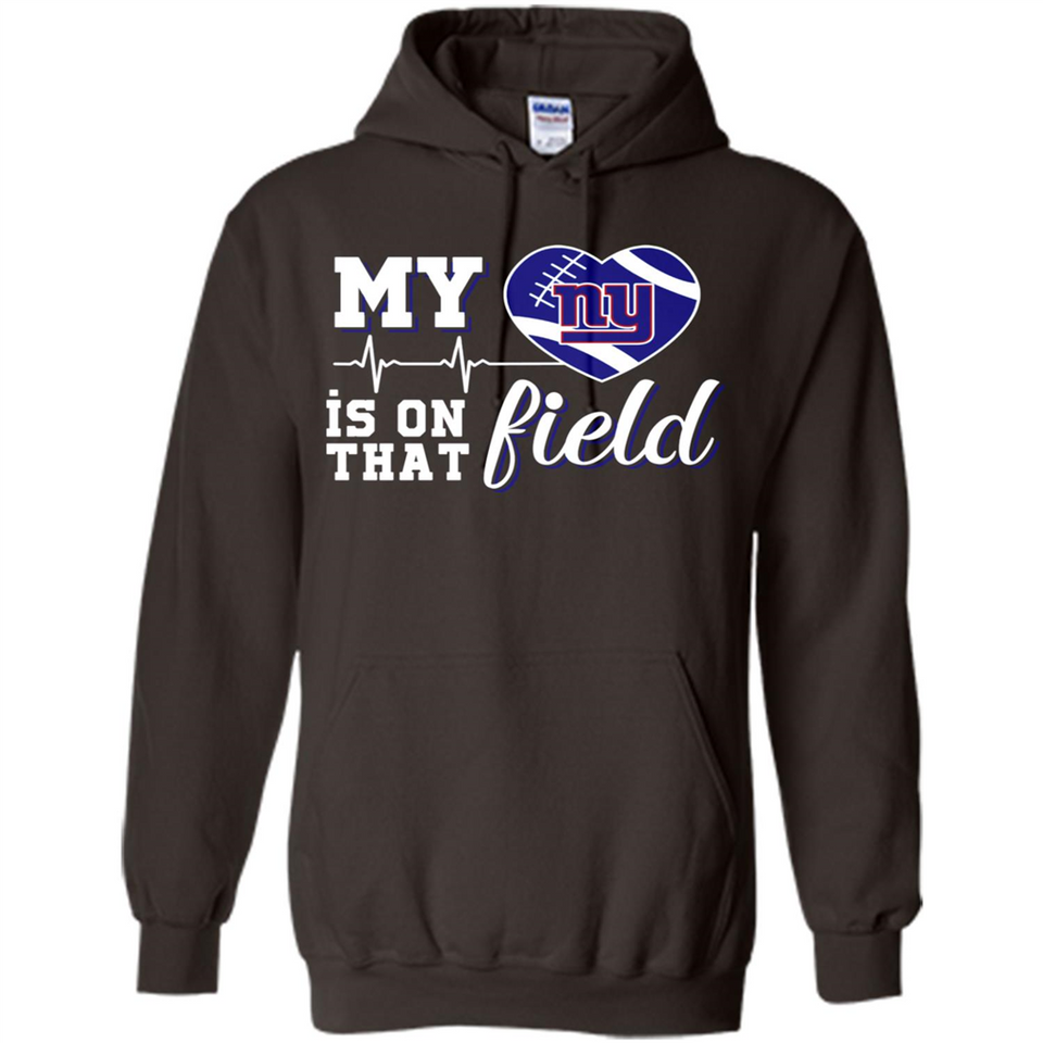 New York Giants Football My Heart is on that Field - Hoodie