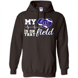 New York Giants Football My Heart is on that Field - Hoodie
