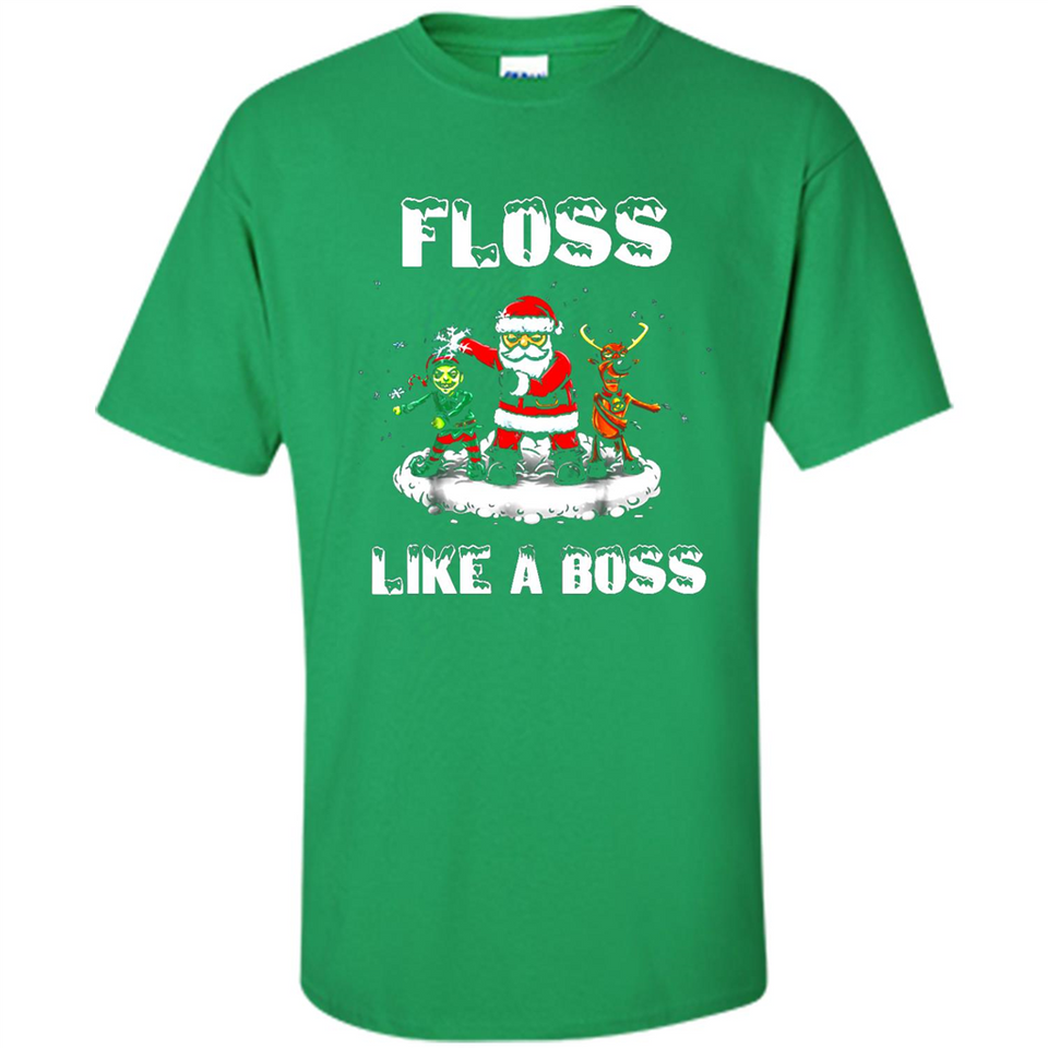 Floss Like A Boss Santa Flossing Dance Funny - Shirt