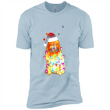 Pomeranian Santa Lights Christmas Dog Xmas Sweatshirt - Premium Short Sleeve T-Shirt