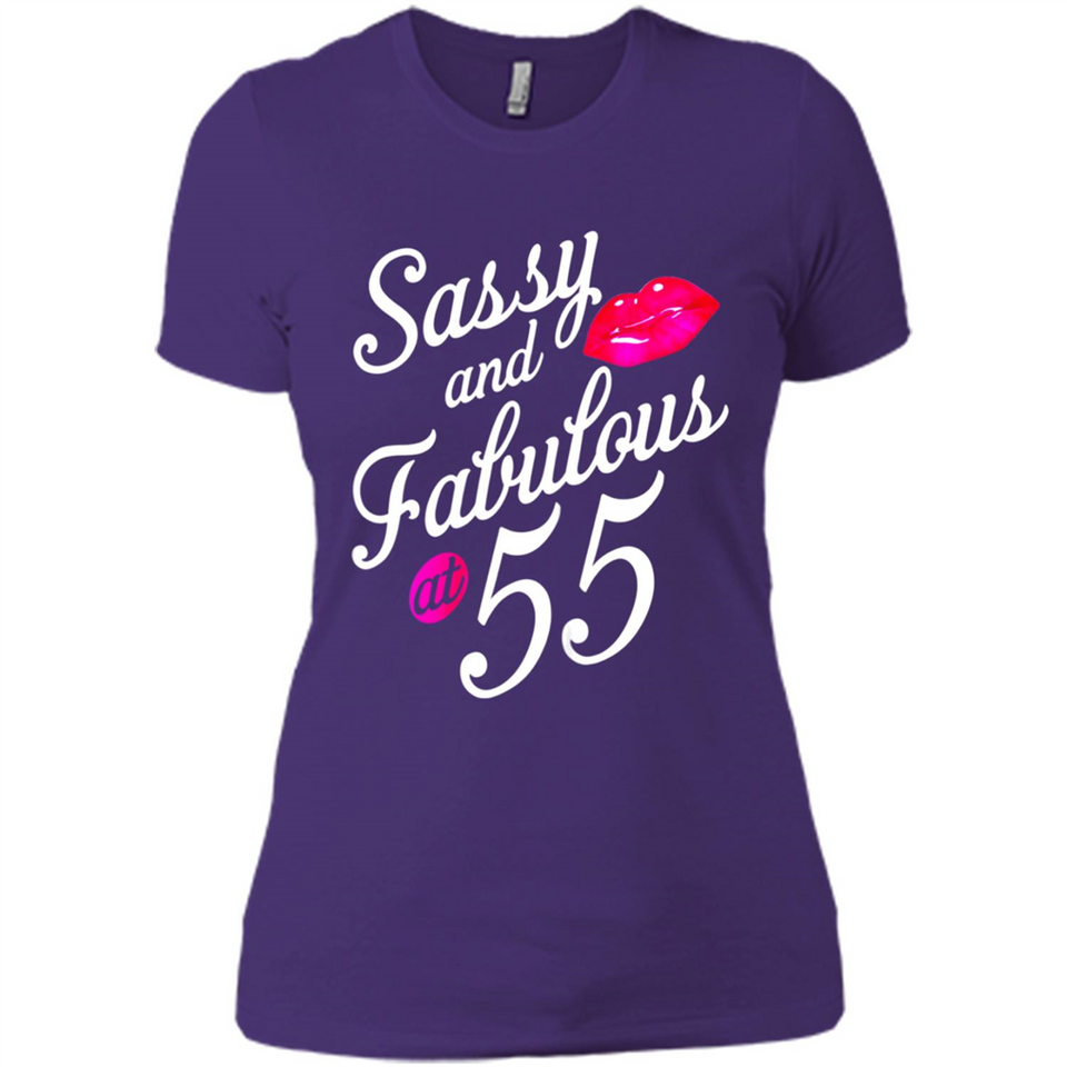 Sassy and Fabulous at 55 - 55th Birthday - Ladies' Boyfriend T-Shirt