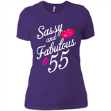 Sassy and Fabulous at 55 - 55th Birthday - Ladies' Boyfriend T-Shirt