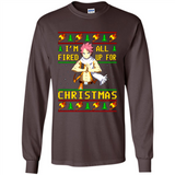 Natsu I’m all fired up for Christmas ugly sweatshirt PINGPONG