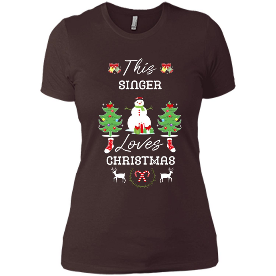 This Singer Loves Christmas Tree Shirt with Snowman