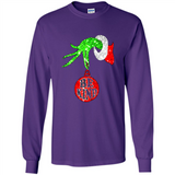 Christma Season With Green Grinch Hand Be Kind - Long Sleeve T-Shirt