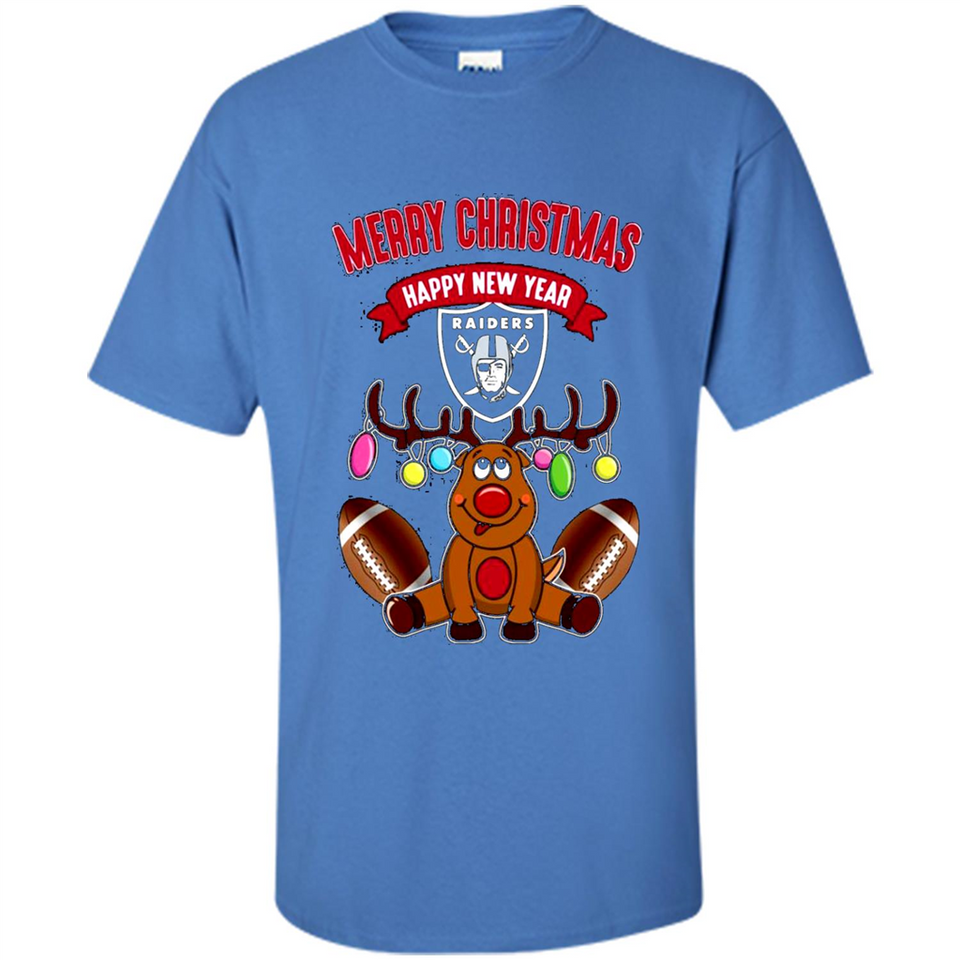 Oakland Raiders NFL Reindeer Funny Merry Christmas And Happy New Year