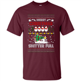 Merry Christmas Shitter Full Christmas Tree Snowman Sweater PINGPONG - Shirt