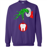 Christmas Nurse Grinch hand holding clinic dental ornament - Sweatshirt