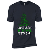 Looks Great Little Full Lotta Sap Funny Christmas Mug PINGPONG - Premium Short Sleeve T-Shirt