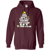 Funny Christmas Tree Drinking Sweatshirt Adult Boozy Festive - Hoodie