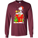 Anaheim Ducks Snoopy Ugly Christmas Sweaters - Sao chép - Long Sleeve T-Shirt