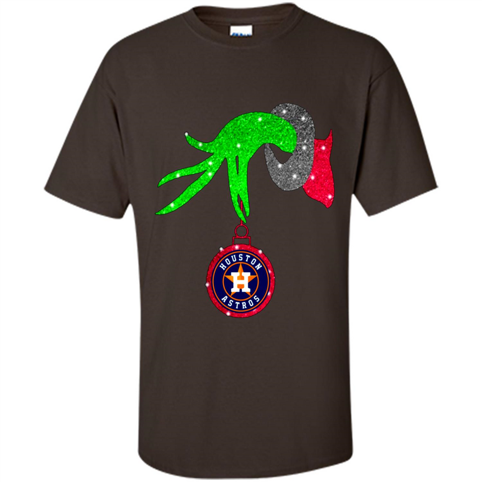 GRINCH HAND HOLDING HOUSTON ASTROS GLITTER CHRISTMAS PINGPONG
