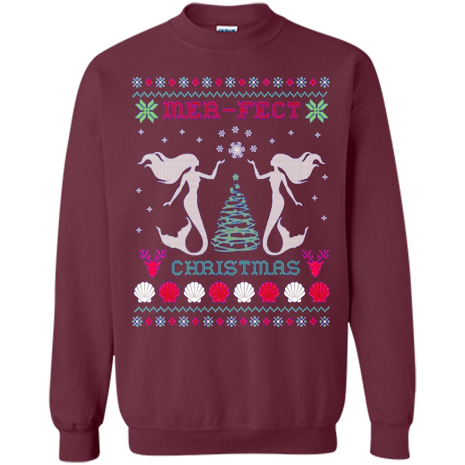 Mermaid Mer-Fect Ugly Christmas Sweater - Sweatshirt