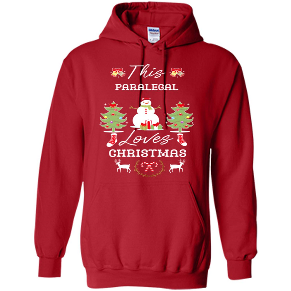 This Paralegal Loves Christmas Tree Shirt with Snowman