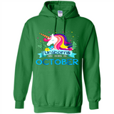 Unicorns are born in October Birthday Rainbow Gift Ladies Custom