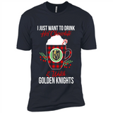 I Just Want To Drink Hot Chocolate & Watch Vegas Golden Knights Ugly Christmas Sweater PINGPONG
