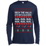 Nurse Christmas Deck The Hall Beta Blockers Sweatshirt - Canvas Long Sleeve T-Shirt