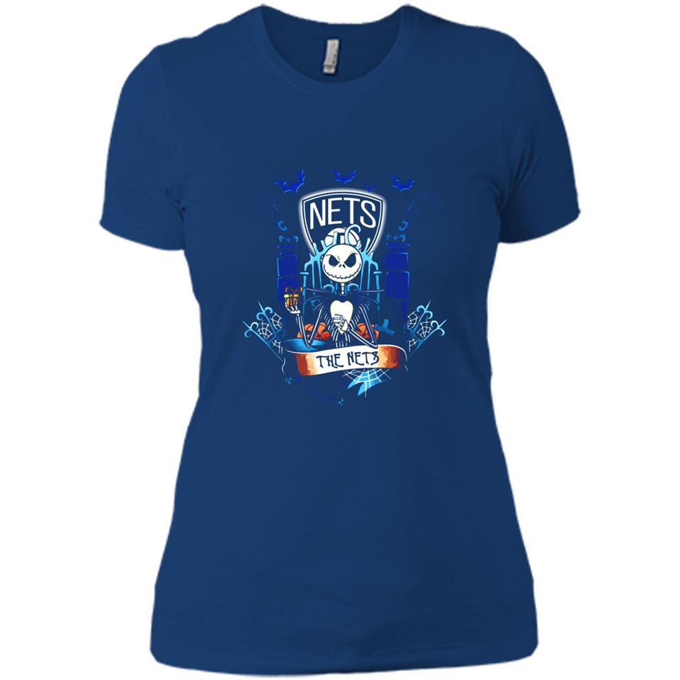 Brooklyn Nets Halloween The Nightmare Before Christmas - Ladies' Boyfriend T-Shirt