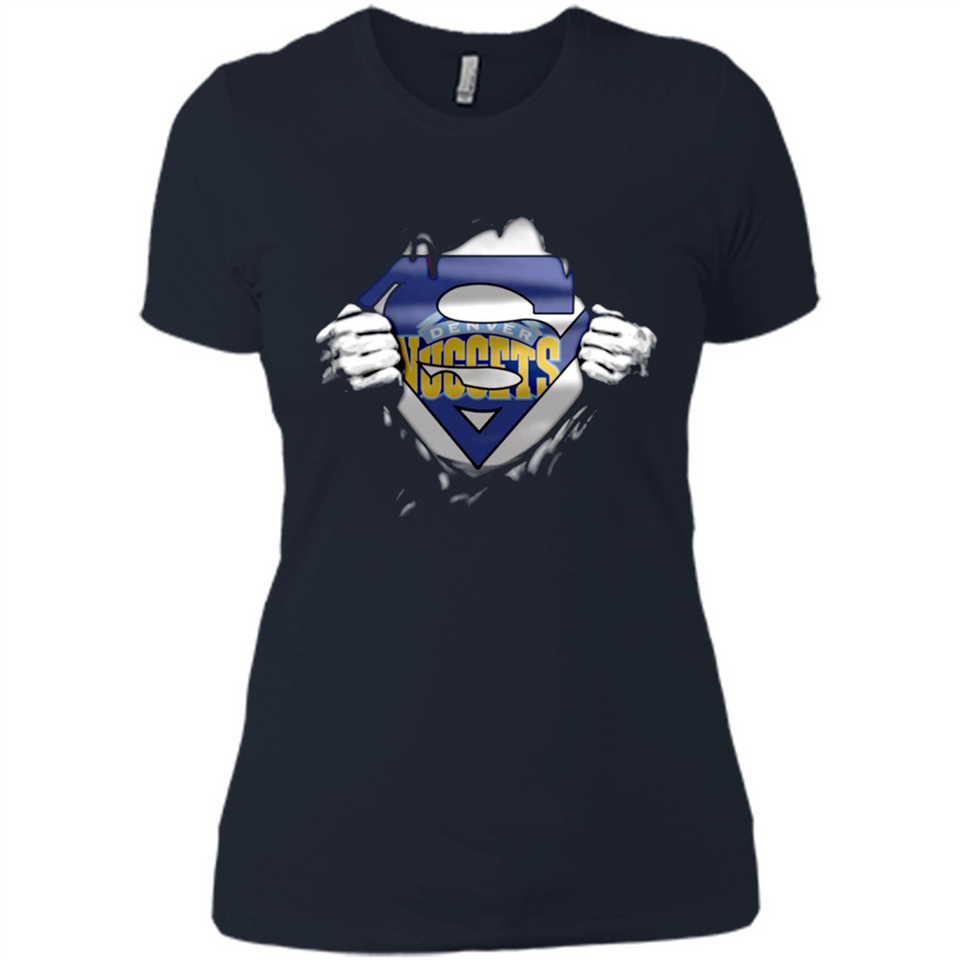 Denver Nuggets And Superman Fans - Ladies' Boyfriend T-Shirt