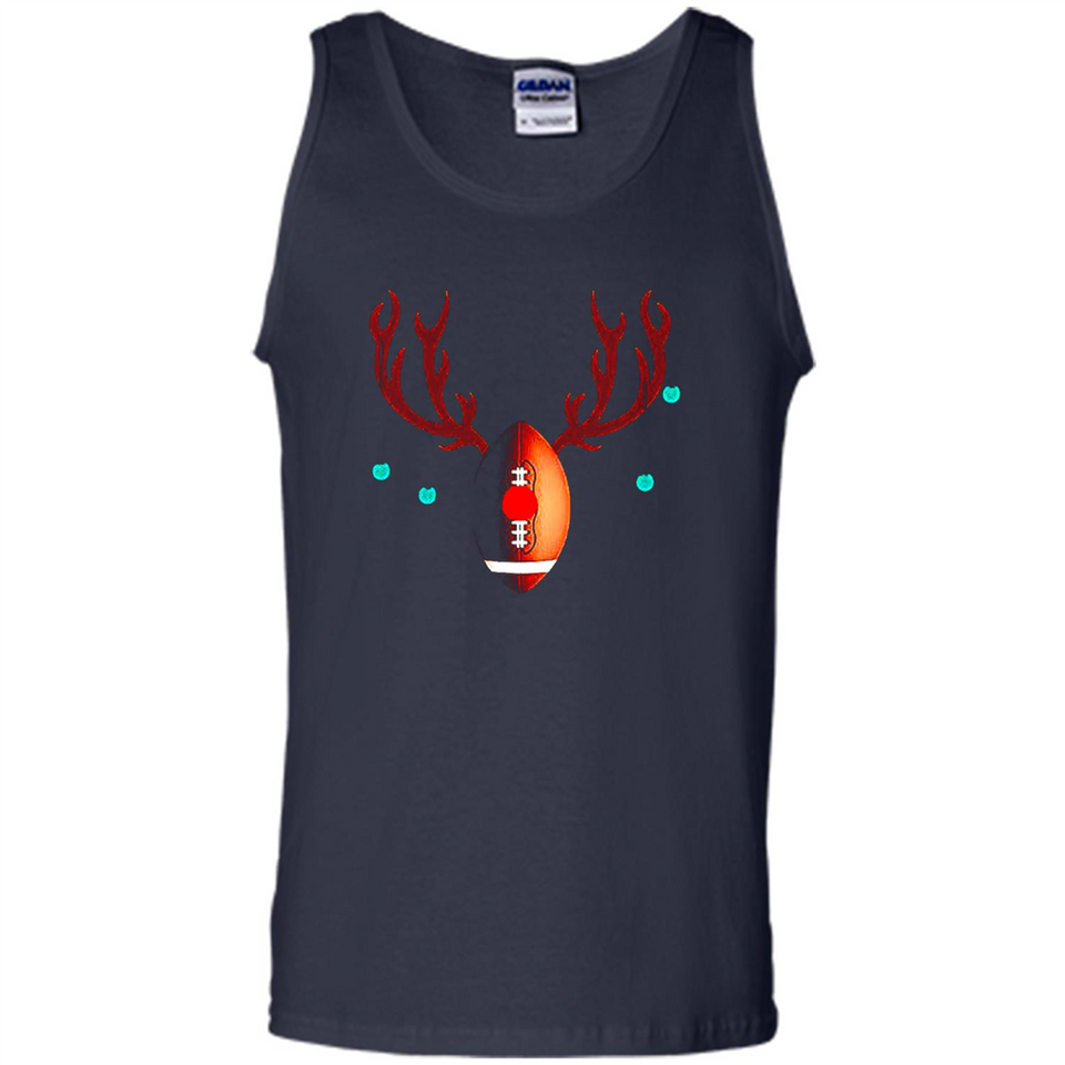 Football Christmas Shirt Reindeer Christmas Football Funny - Tank Top