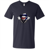 Chicago Cubs And Superman Fans - Men's V-Neck