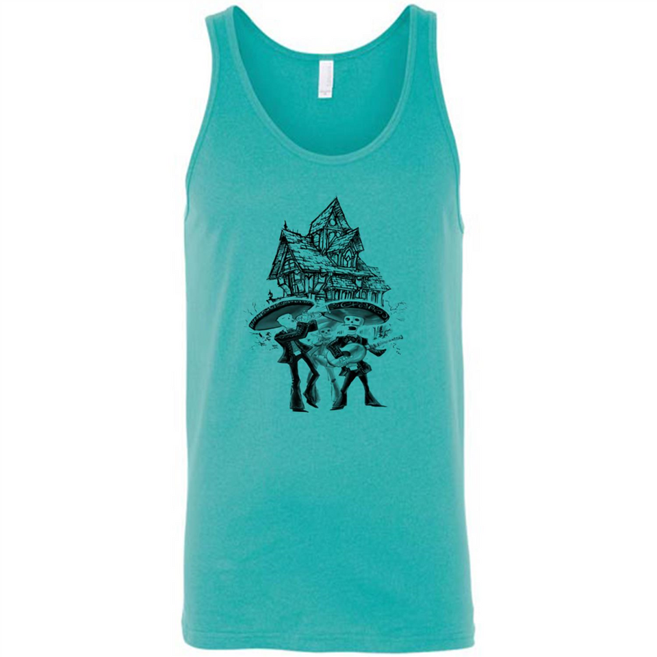 Mariachi Skeleton Shirt Dia De Los Muertos Tequila - Canvas Unisex Tank