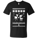 Rudolph and Clarice Ugly Christmas Sweater - Men's V-Neck