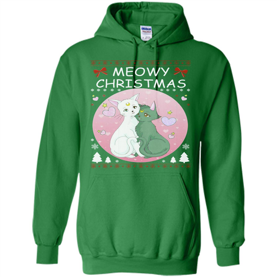 Sailor Moon Yin Yang Cat Love Ugly Christmas Sweater - Hoodie
